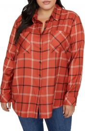 Sanctuary New Generation Plaid Boyfriend Shirt  Plus Size    Nordstrom at Nordstrom